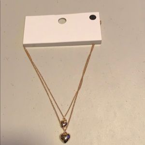 ♦️Brand new w/tags Forever 21 double heart chain